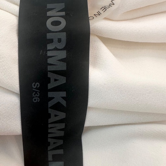 Norma Kamali Diana One-Shoulder Ruched Mesh Midi Dress White Small - Picture 4 of 4